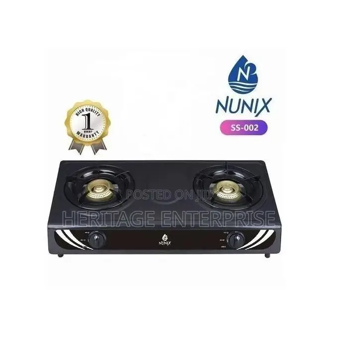 Gas Cooker Nunix 2 Burners Table Top With Auto Ignition