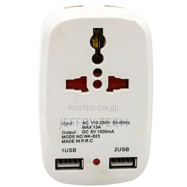 Multi-Plug Adapter With DUAL USB Charging Port