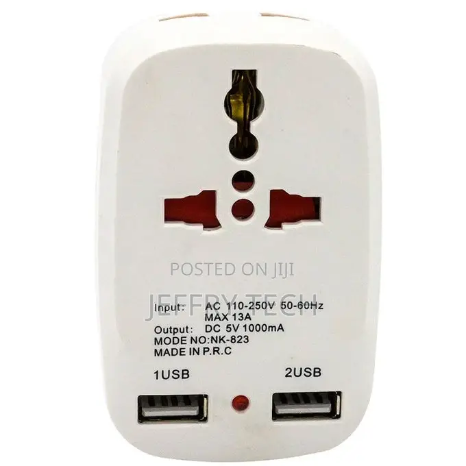 Multi-Plug Adapter With DUAL USB Charging Port