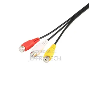 1pc 3.5mm Mini Aux Male Stereo to 3 Female Audio Video AV Ad