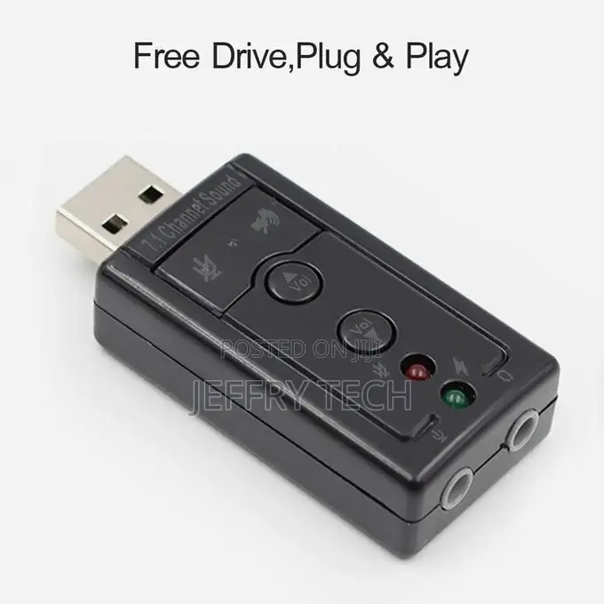 7.1 Extl USB Sound Card USB to Jack 3.5mm Headphone Digital