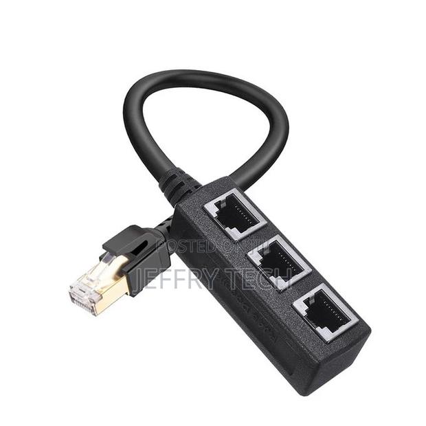 RJ45 Male to Female Port Ethernet Network Splitter Adapter C