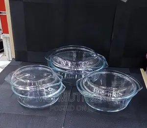 Signature 3pcs Glass Casserole Set With Lids( 1.5, 1l 0.7