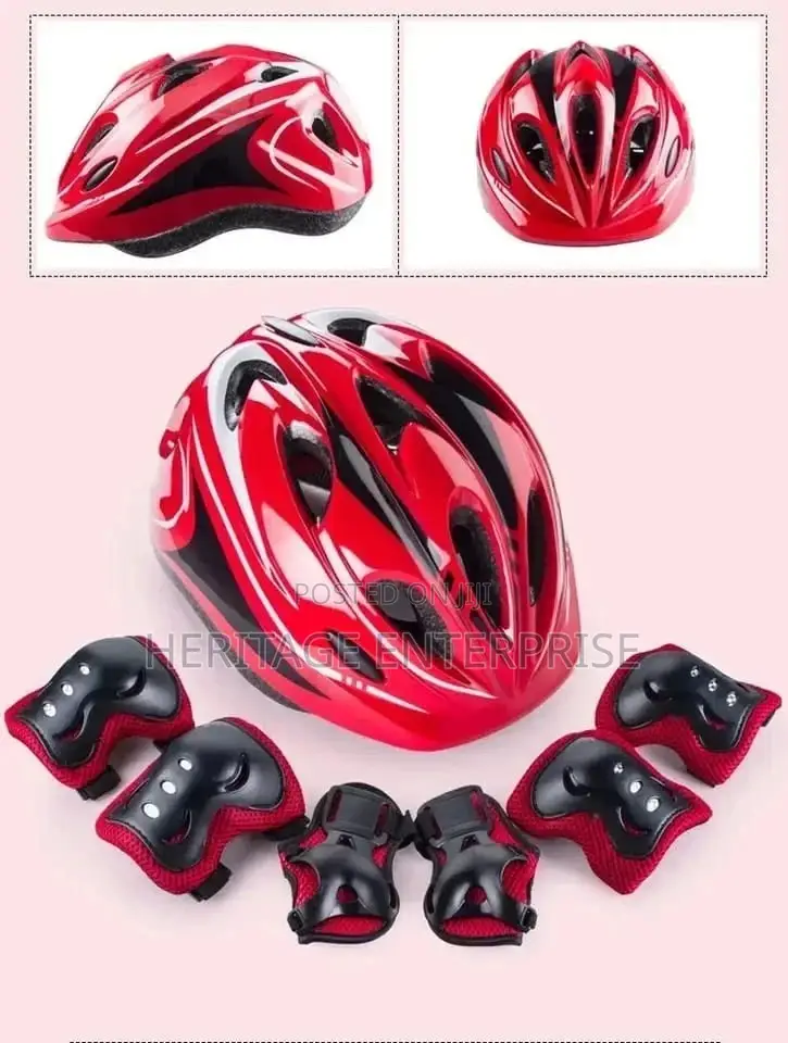 Kids Protective Gear Set, Helmet, Elbow And Knee Pads