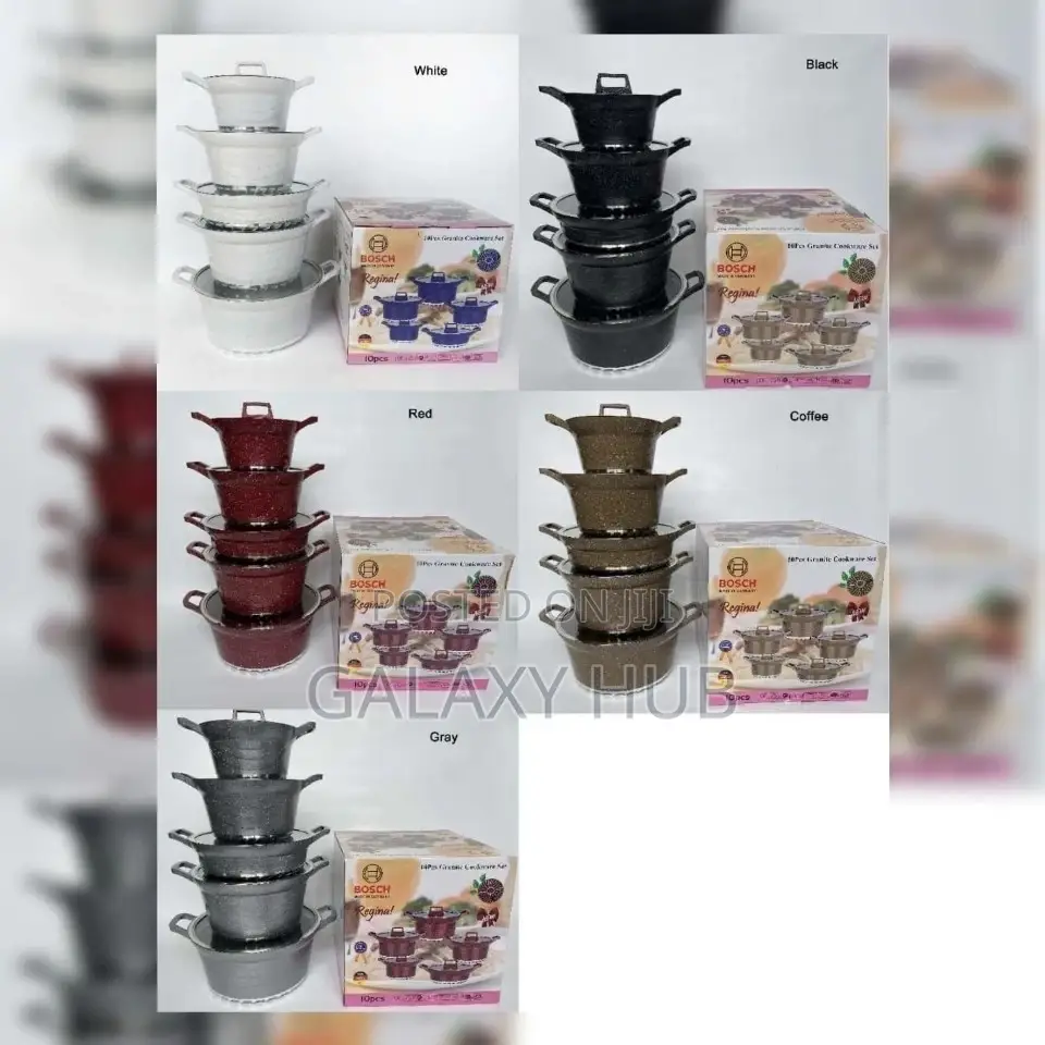 Cookware, 10pc Bosch Cookware, Made in Germany Grey Black