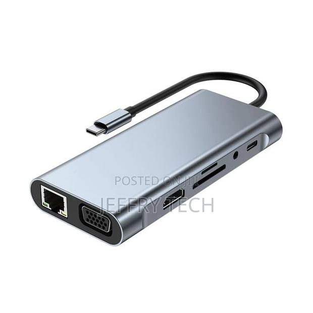 11 in 1 Type C Dock USB Hub 30 Splitter Multiport Adapter 