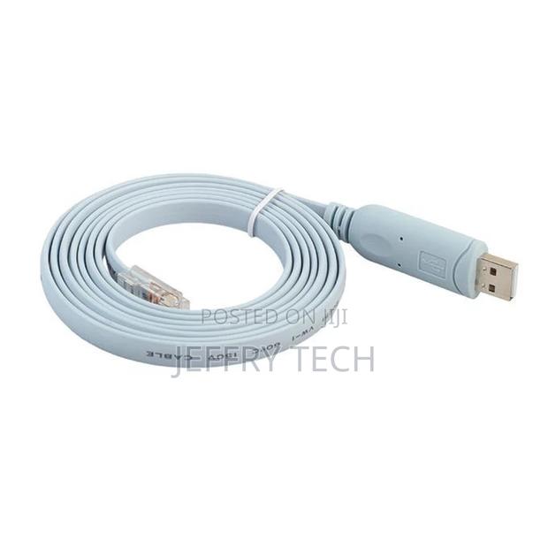 1pcs USB to RS232 RJ45 Serial Console Cable Line F