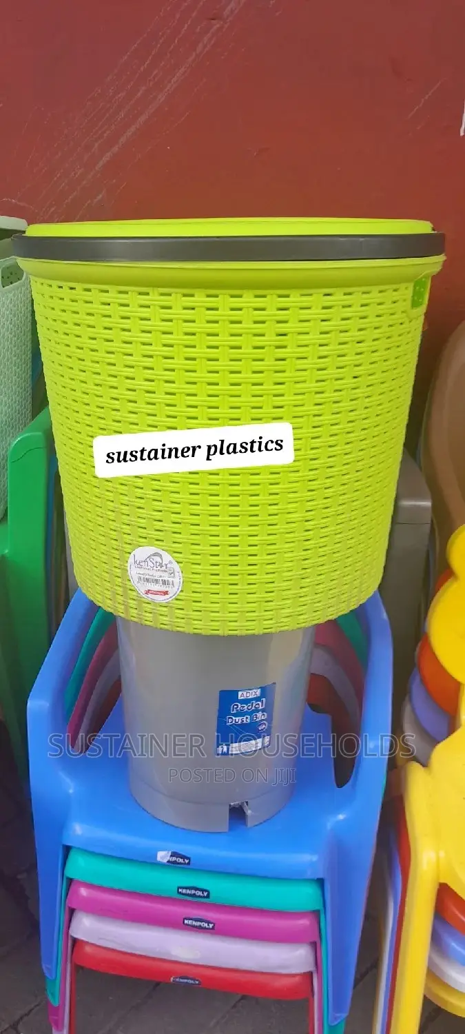 Cylinder Plastic Laundry Basket