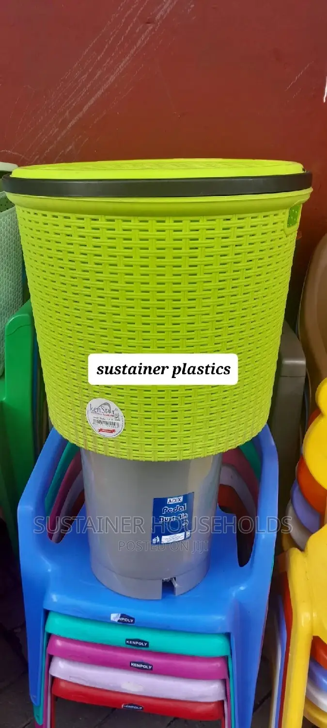 Cylinder Plastic Laundry Basket