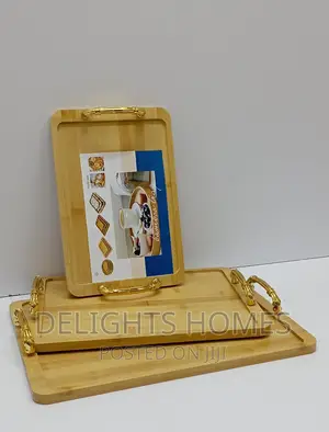 3 IN 1 BAMBOO TRAY With Handle*