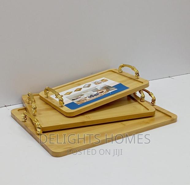 3 IN 1 BAMBOO TRAY With Handle* - thumbnail 2