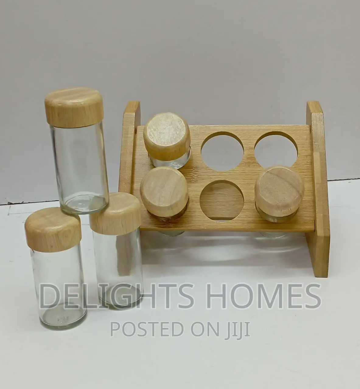 Spice Rack 6~1 Set Wooden*