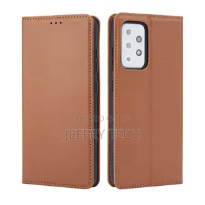 Leather Flip Wallet Back Cover Case for Oppo A58 5G - Brown