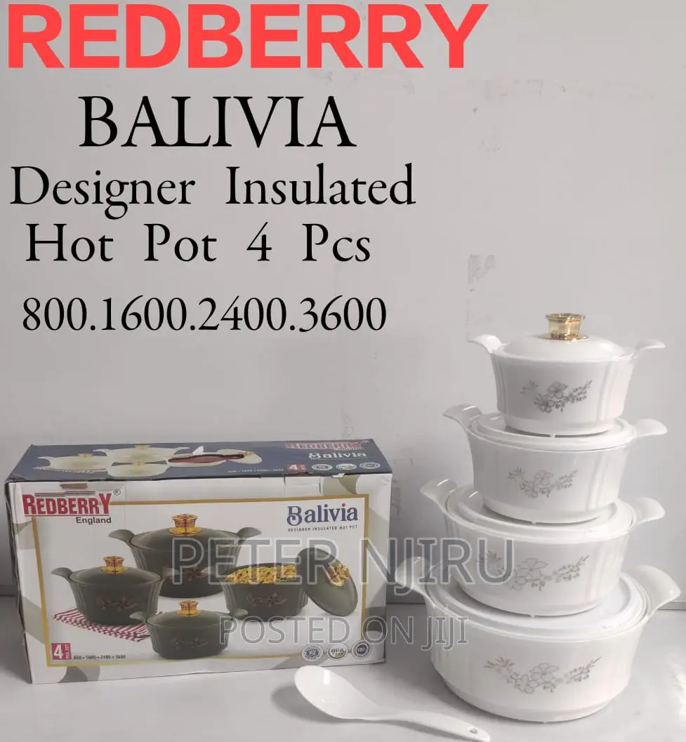 4 PCS Balivia Designer Insulated Hotpot Have Excellent Use A