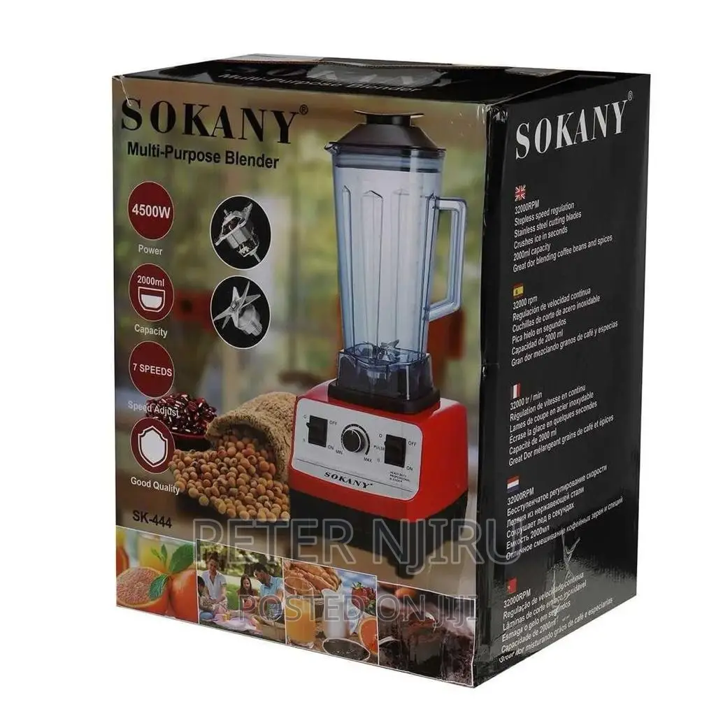 Sokany Heavy Duty Commercial Professional Blender Multi-Func