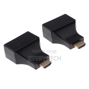 Splitter Adapter 1 HDMI to 2 RJ45 Adapter Ethernet Cable Net - thumbnail 2