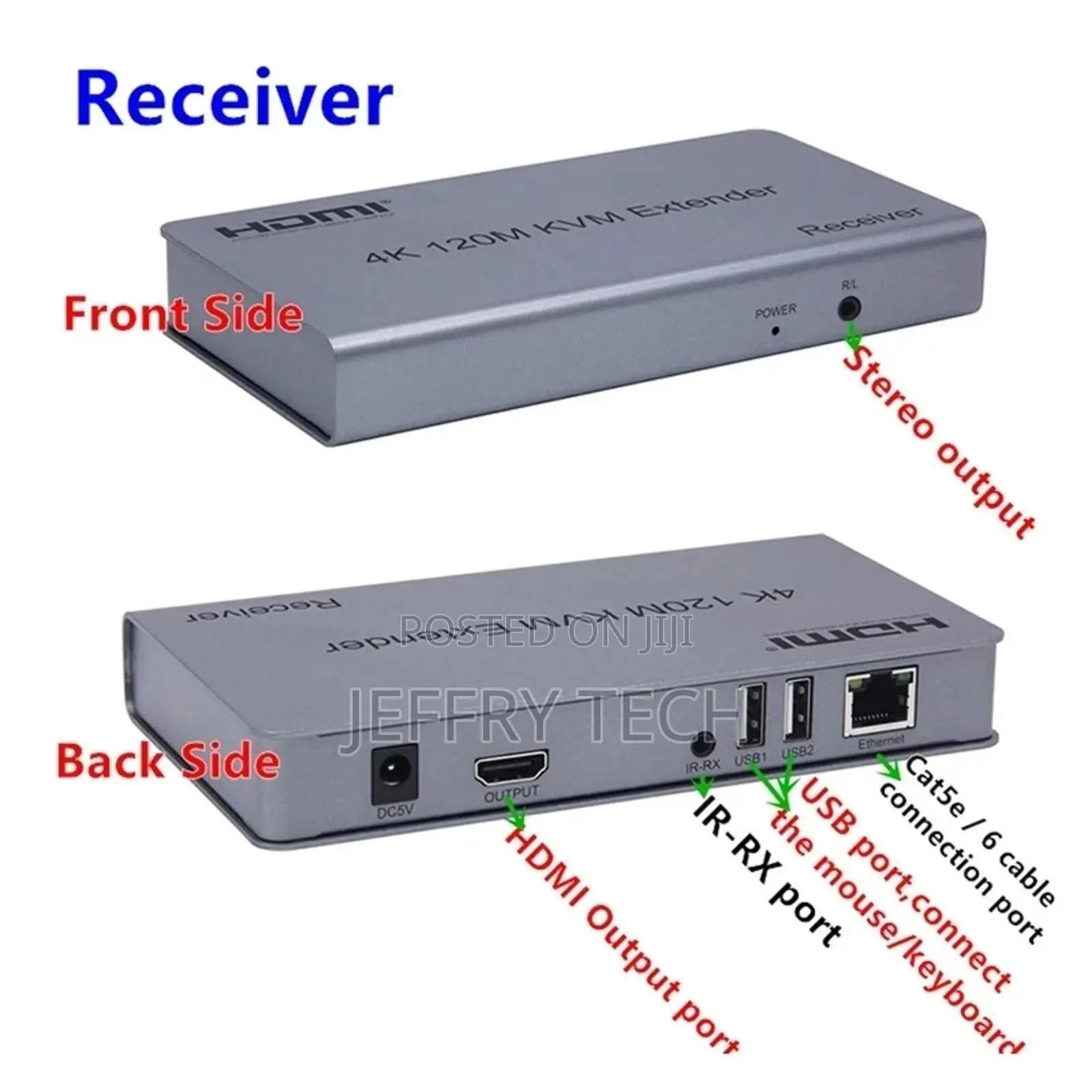  120M HDMI KVM USB Extender Over Rj45 Ethernet Cat5e/6 Tra