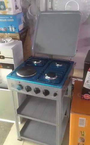 Eurochef 3 Gas + 1 Hot Plate Standing Gas Cooker-50 by 50 Cm