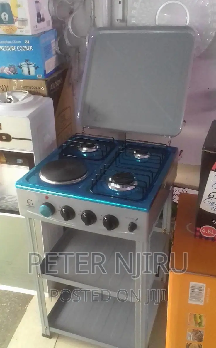 Eurochef 3 Gas + 1 Hot Plate Standing Gas Cooker-50 by 50 Cm