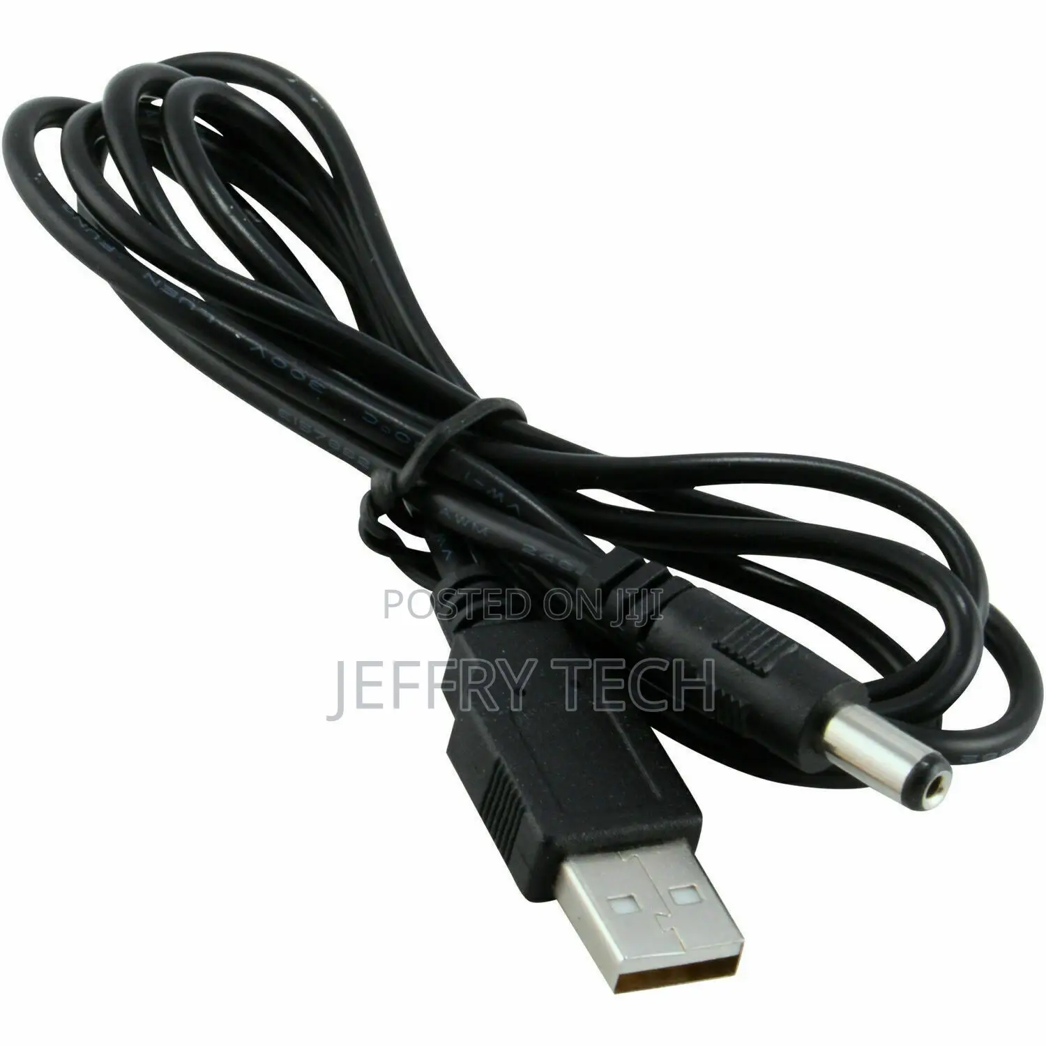 USB to DC 5.5mm X 2.1mm Plug DC Power Supply Socket Cable Co