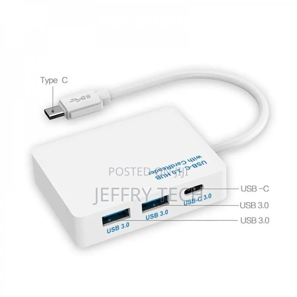 USB-C / Type-C USB 3.0 Hub With Card Reader for Phone, Table