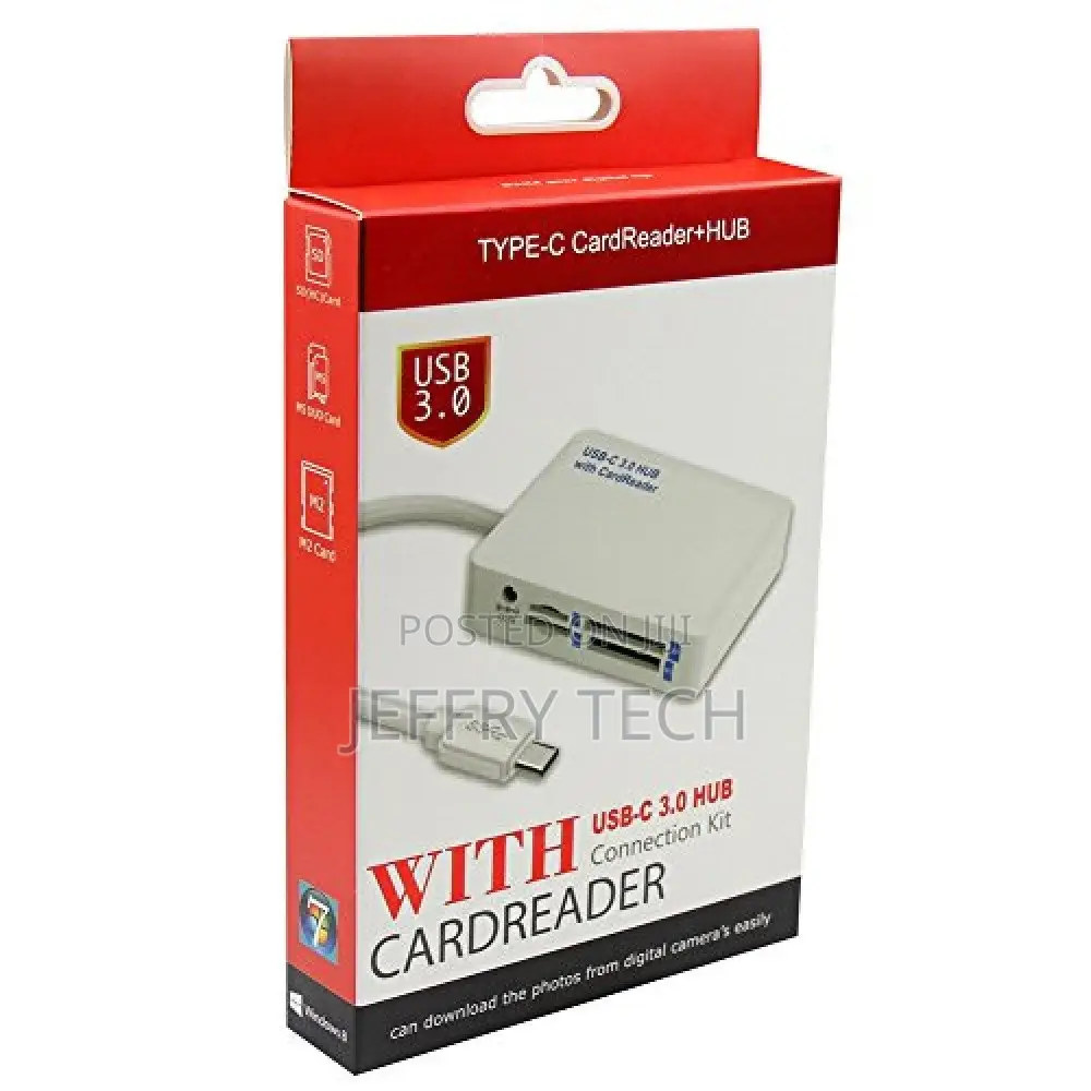 USB-C / Type-C USB 3.0 Hub With Card Reader for Phone, Table