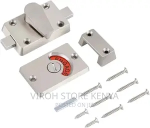 Stainless Bathroom Toilet Privacy Door in Use Lock Indicator