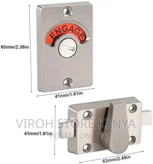 Stainless Bathroom Toilet Privacy Door in Use Lock Indicator