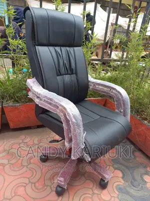 Executive Office Chair With Mahogany Arms