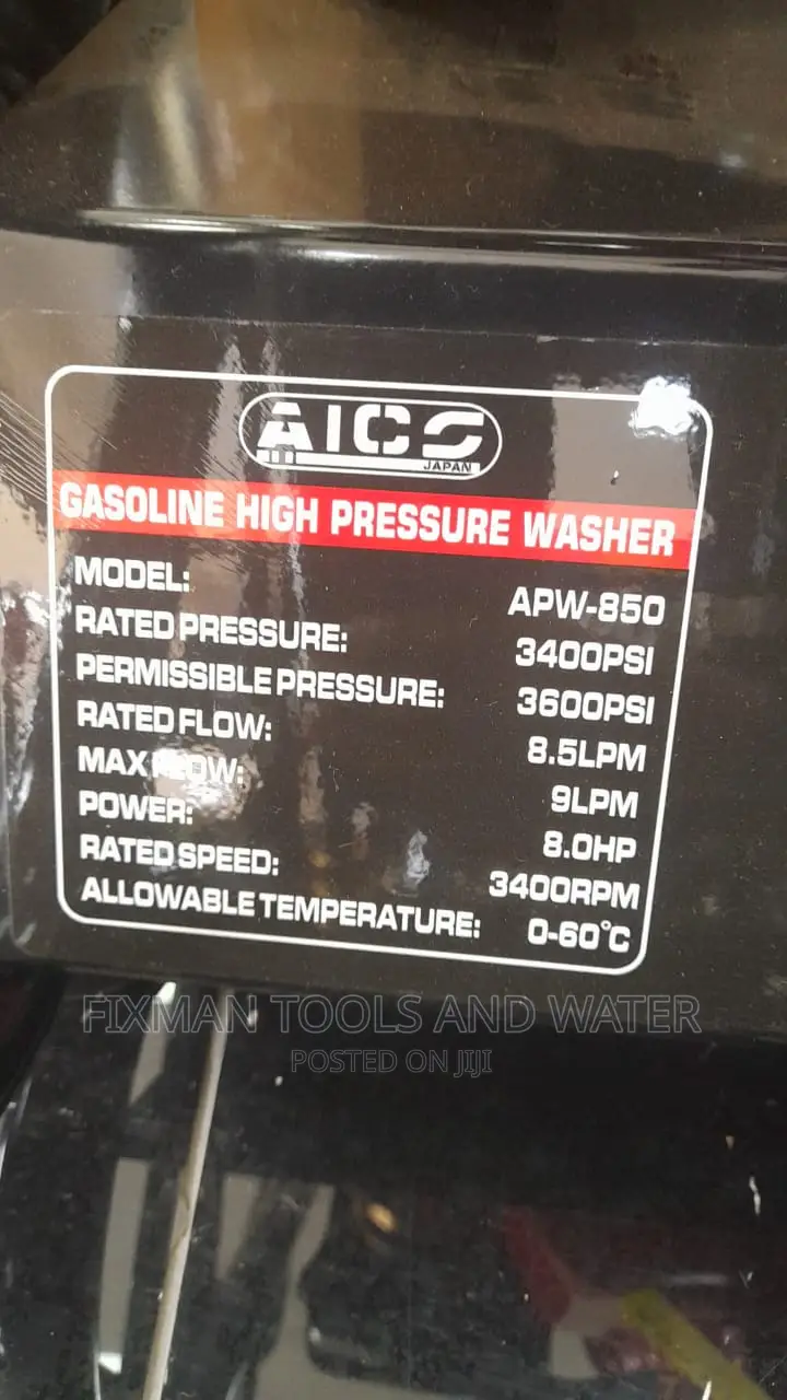 Aico Gasoline Pressure Washer 3600 Psi