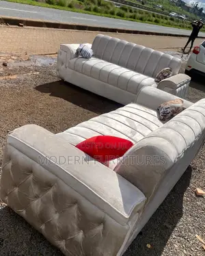 Cream-White 5 Seater Sofa
