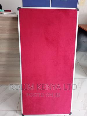 Notice Board 0.9m by 1.5m Red - thumbnail 2