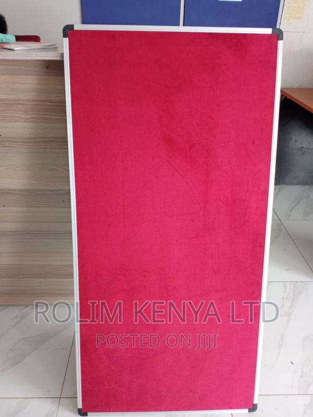 Notice Board 0.9m by 1.5m Red - main view
