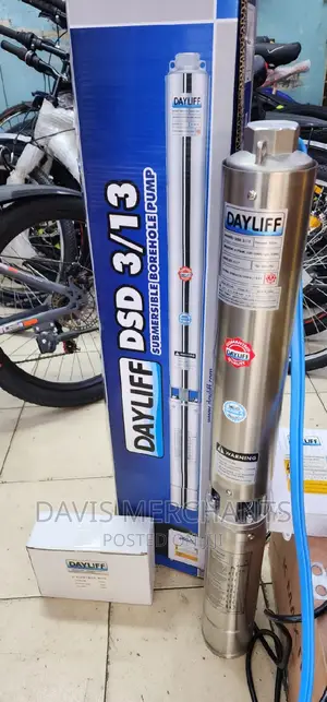 Dayliff Submersible Borehole Pump 3/13 With 1hp 0.75kw^ 93M