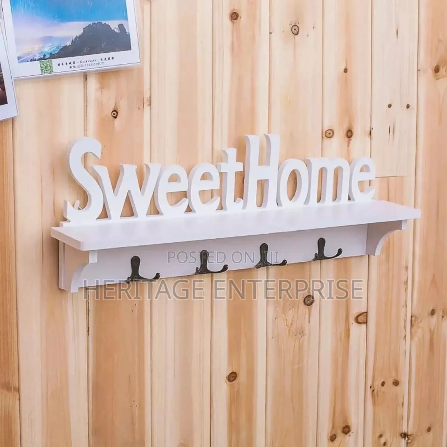 Sweet Home Deco Shelf With Keyholder.