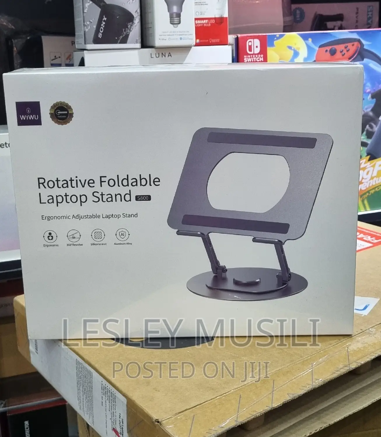 Wiwu S800 Ergonomic Adjustable Laptop Stand - Silver