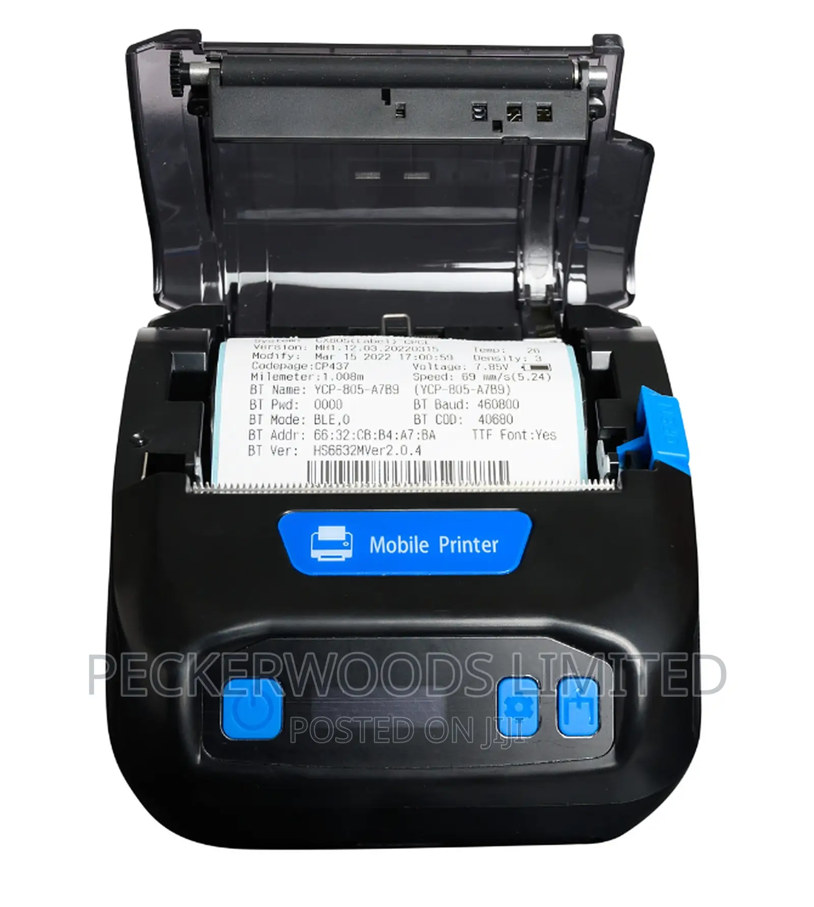 Black Bluetooth Barcode Printer Etims Compatible