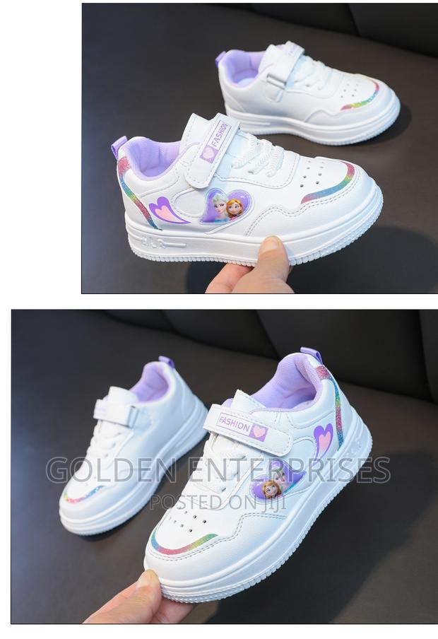 White Elsa Kids Sneakers 26-37 - main view