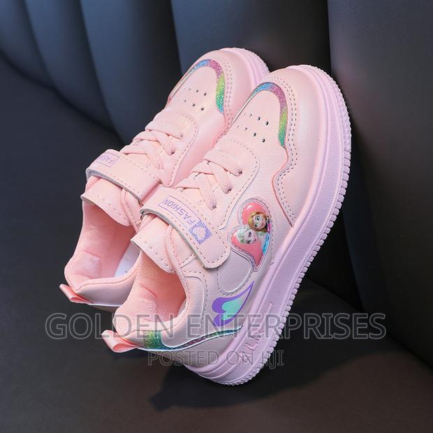 Pink Elsa Kids Sneakers 26-37 - main view