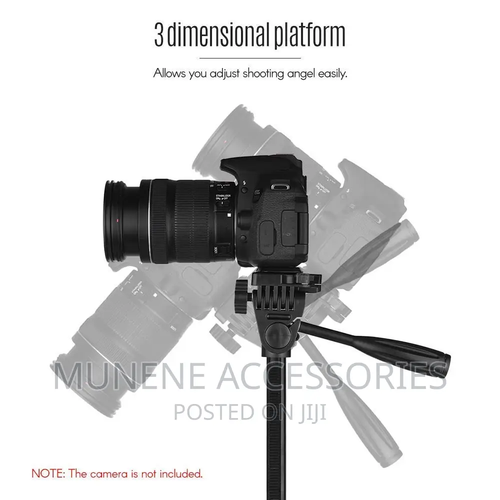 3366 Alum 55-Inch Heavy Duty DSLR Camera Phone Tripod Stand