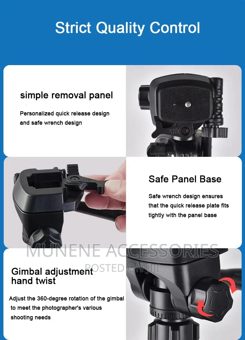 360 Alum 1.7m Universal Heavy Duty Camera Phone Tripod Stand