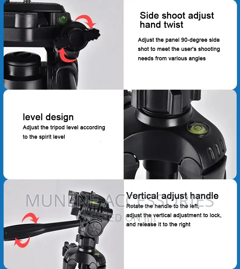 360 Alum 1.7m Universal Heavy Duty Camera Phone Tripod Stand