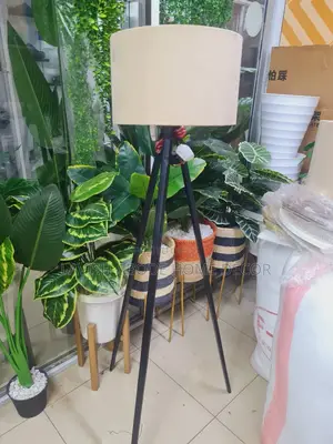 Decorative Floor Lamp With Beige Lampshade