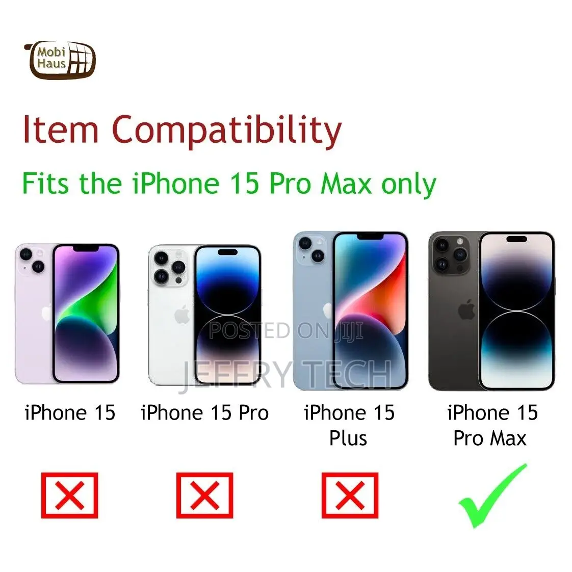 Otterbox Symmetry Series for Case for iPhone 15 Pro Max - Bl