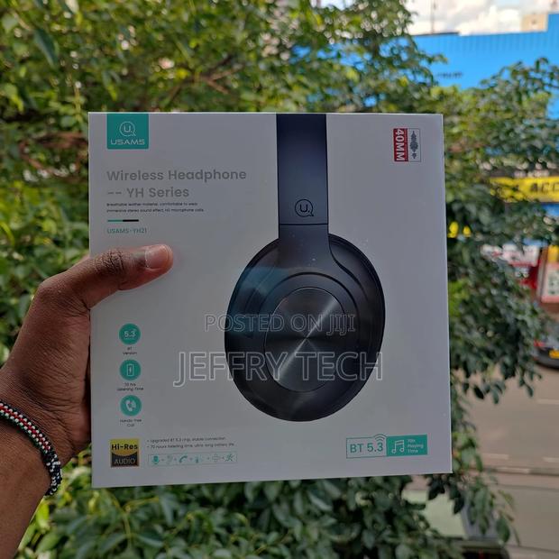 USAMS YH21 YH Series Wireless Bluetooth 5.3 Headset(Black) - main view