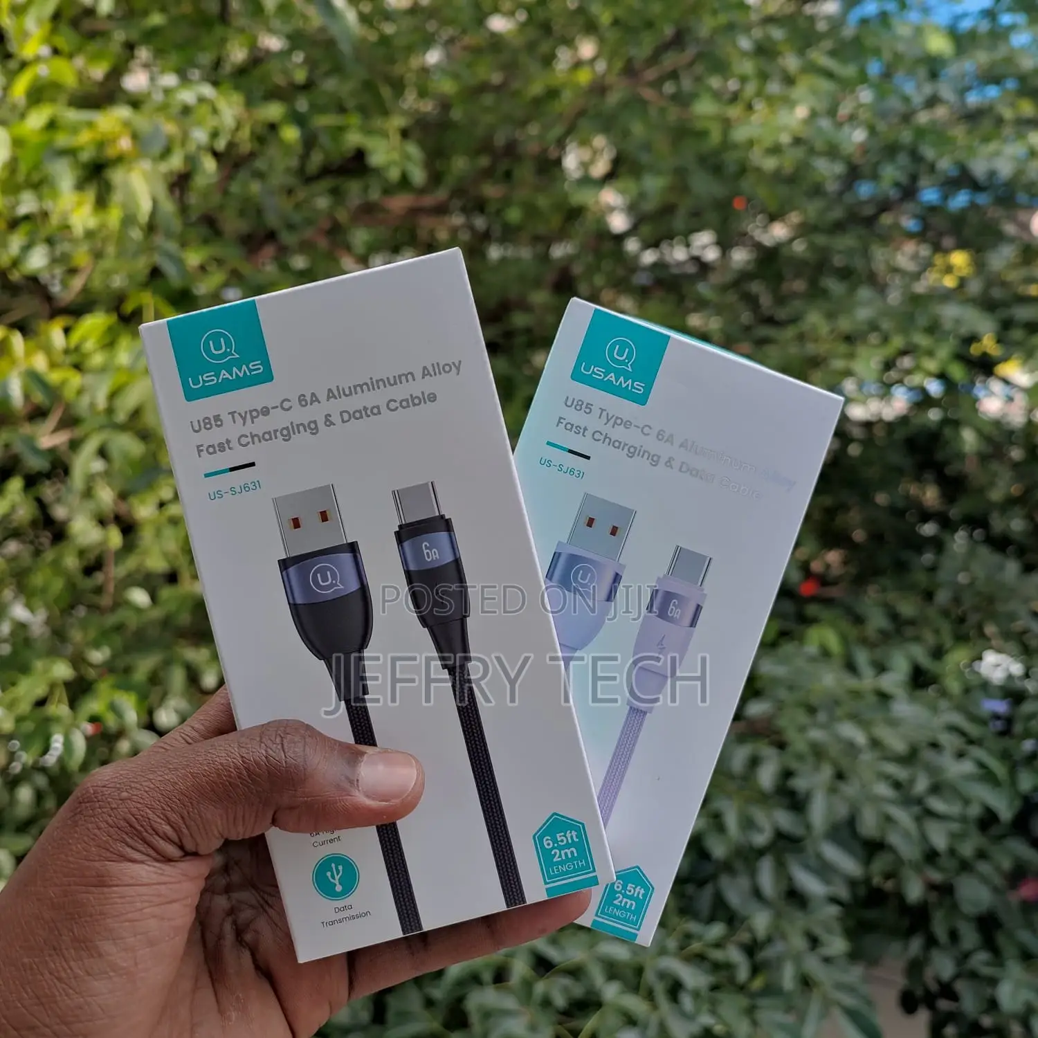 Lazmall USAMS USB to Type C Cable Charger 6A 3.0 QC Charge F