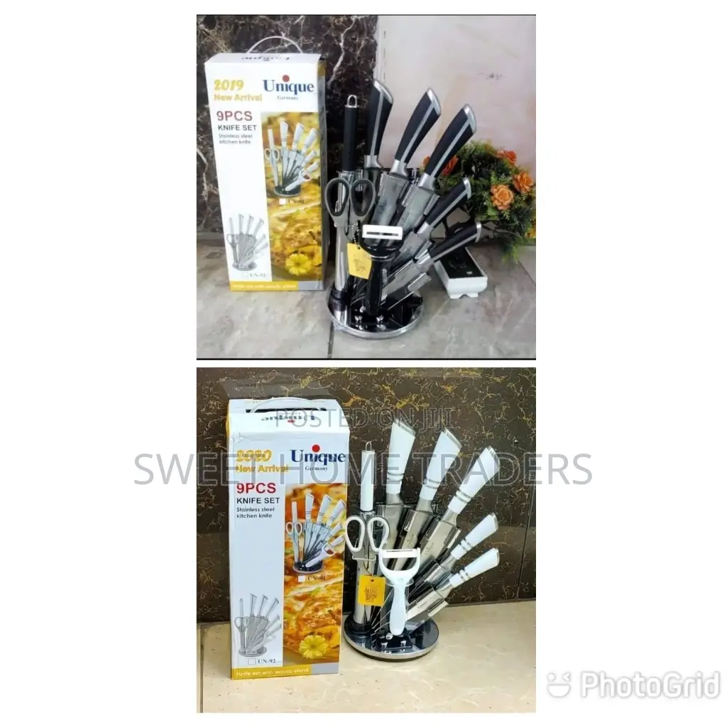 UNIQUE Stainless Steel 9 Knife Set**