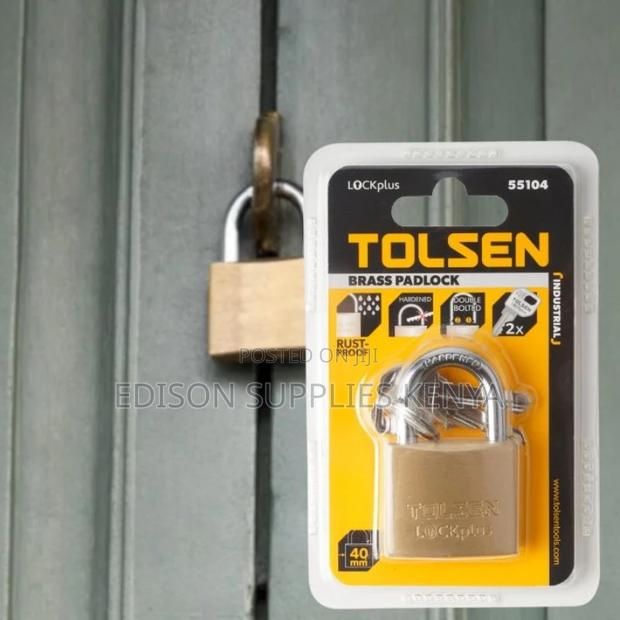Tolsen Brass Padlock Hardened For Extra Security