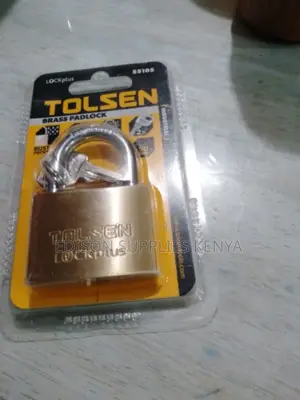 Tolsen Brass Padlock 50mm Hardened, Double Bolted, Rustproof