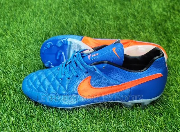 Nike Tiempo Blue And Orange Football Boots Nike Football Boots